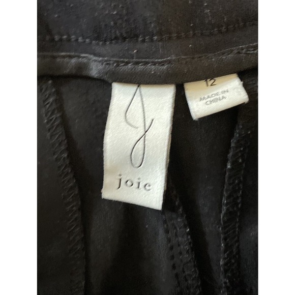 Joie Women's Dress Pants Size 12 Black Nylon Blend Mid Rise Straight Leg Career - Picture 3 of 6
